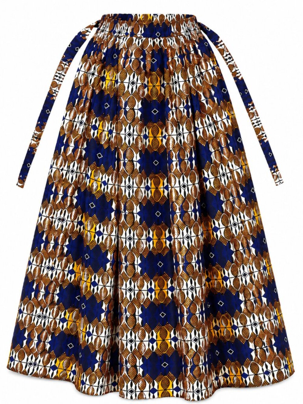 Women's Long Maxi Skirt With Matching Scarf One Size African Boho Print Pockets